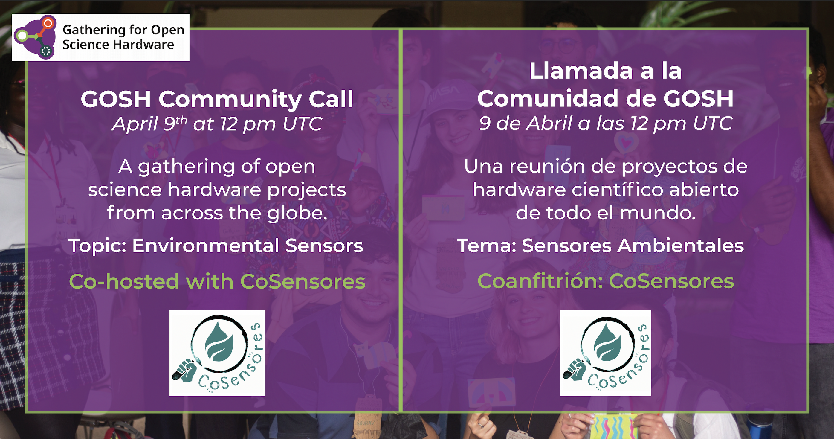 Featured image for “Llamada a la Comunidad de GOSH: Sensores Ambientales / GOSH Community Call: Environmental Sensors”